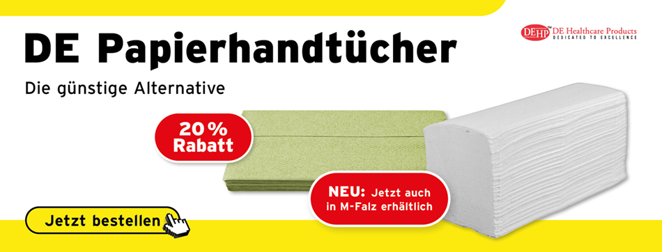 de handtuecher, papierhandtuecher, zickzack - falz, m - falz, 1 - 3 lagig, de healthcare, zellstoff