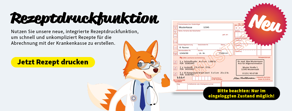 rezeptverwaltung, rezeptdruckfunktion, schnell und unkompliziert Rezepte erstellen und abrechnen, praxis discount