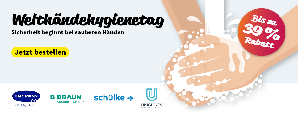 welthaendehygienetag , hartman, unigloves, schuelke, bbraun, desinfektion, hygiene, angebote, rabatte