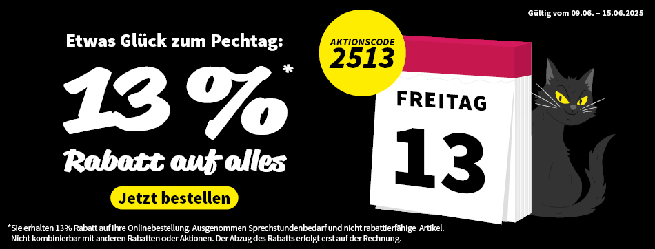 freitag der 13, onlinerabatt, aktionscode: 2513