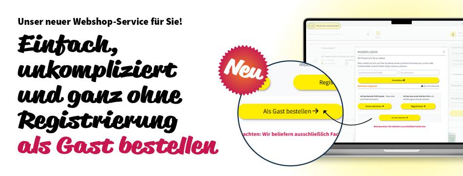 gastbestellung, jetzt neu: als Gast bestellen