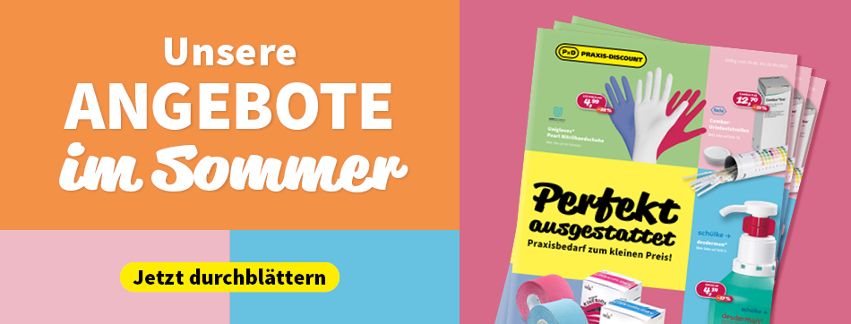 prospekt, mailing, angebote, praxis discount, perfekt ausgestattet, praxisbedarf zum kleinen preis, sterillium classic pure, bbraun, hartmann, meliseptol, unigloves, untersuchungshandschuhe