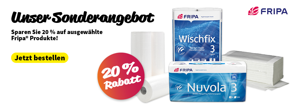 fripa, aerzterollen, toilettenpapier, wischfix albortuecher, mehrzwecktuecher, handtuecher