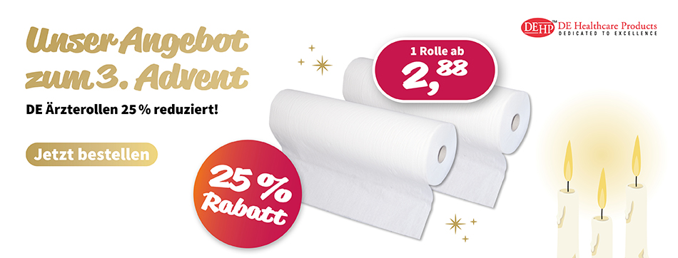 aus Zellstoff, 2 - lagig, 9 Rollen je karton, aerzterollen, Liegenrollen