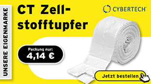 zellstofftupfer, cybertech, injektion, blutentnahme