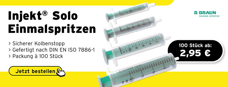 bbraun, einmalspritzen, injekt solo, injektion, spritzen