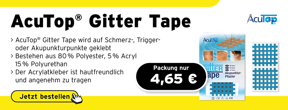 dmc, acutop, gitter tape, naturheilkunde, heilpraktik, massage