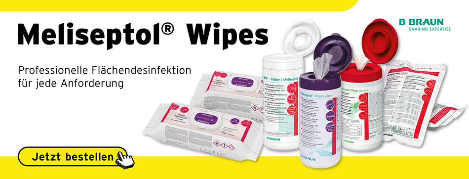 desinfektionstuecher, bbraun, melispetol wipes, meliseptol hbv, meliseptol acute, flaechendesinfektion, reinigung, flaechenreinigung