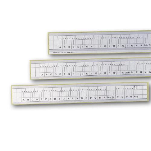 Alphabetleisten Aufkleber weiß, 100St