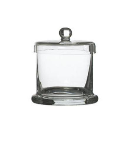 Glaszylinder mit Knopfdeckel, 10x10cm, 1St