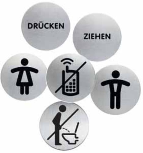 Schild Picto Ziehen 65 mm rund, 1St Schild Picto Ziehen 65 mm rund, 1St