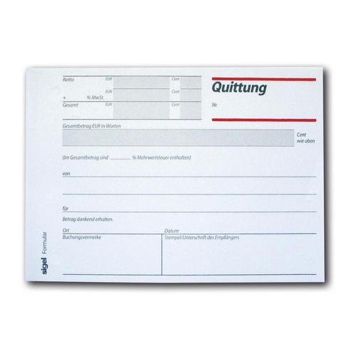 Quittungsblock DIN A6 quer, 1St