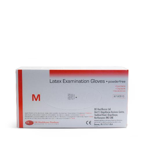 DE Latexhandschuhe puderfrei, Gr.M, 100Stk