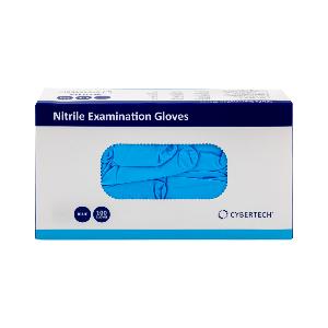CyberTech Nitril-Untersuchungshandschuhe, puderfrei, blau, Gr. L