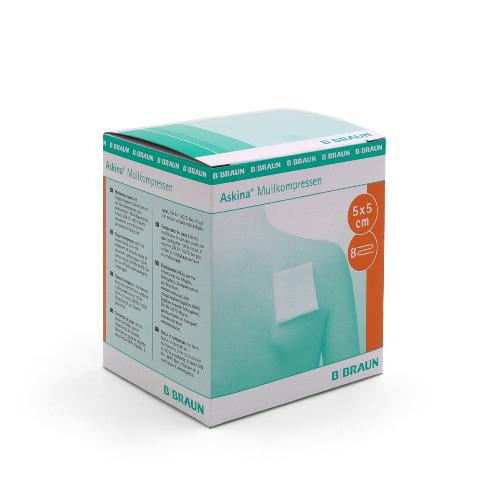 Askina Mullkompr. 8fach steril 5x5cm25x2St Askina Mullkompr. 8fach steril 5x5cm25x2St