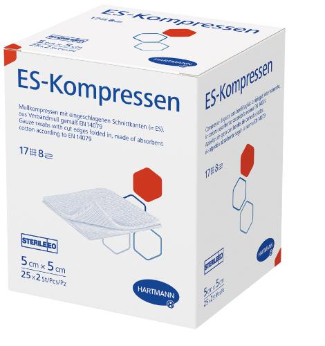 ES Kompressen 8f. steril 5x5cm 25x2St.