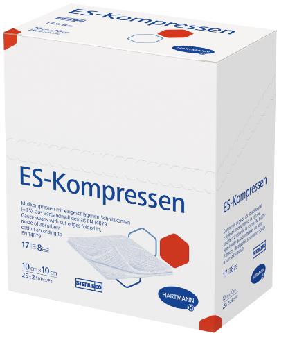ES Kompressen 8f.steril 10x10cm 25x2St.