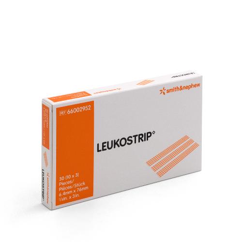 Leukostrip, Wundnahtstreifen, 76 x 6,4 mm, 10 x 3 Stück