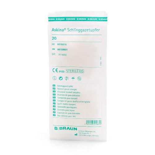 Askina Schlinggazetupfer steril pflaume20St Askina Schlinggazetupfer steril pflaume20St
