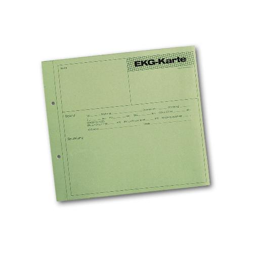 EKG Karten grün 6 Kanal 21x23cm 100 Stk
