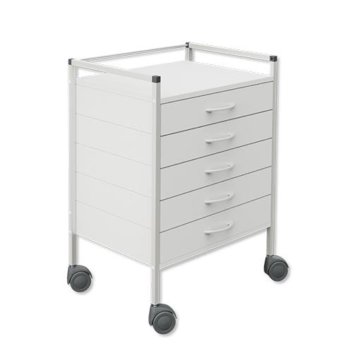 Vielzweckwagen 08/16, 5 Schubladen, 15391, weiß