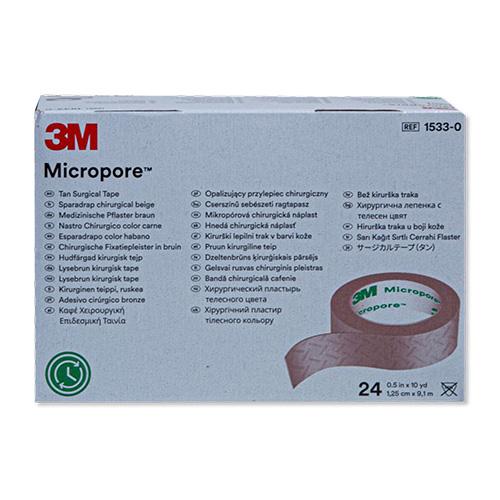 Micropore Vliespflaster hautfarben, 9,1mx1,25cm, 24Stk