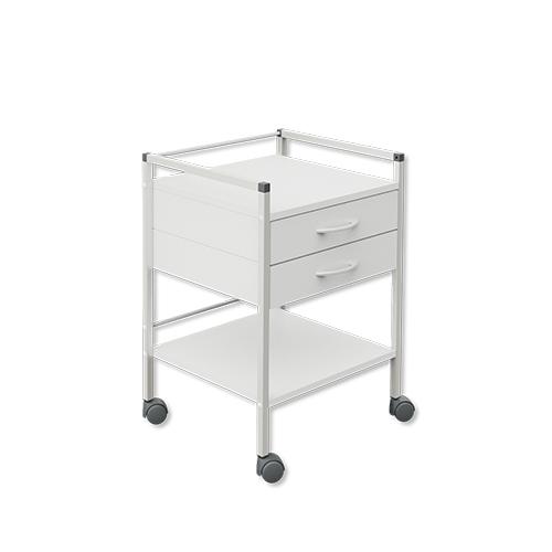 VARIOCAR 08/16 Basiswagen weiß, H: 70 cm, 2 Schubladen BxT: 49x45 cm