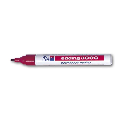 Permanent Marker, edding 3000, rot