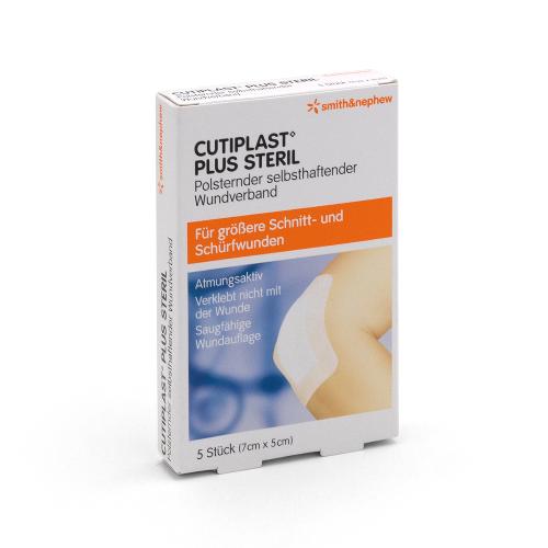Cutiplast Plus steril 7x5cm, 5St
