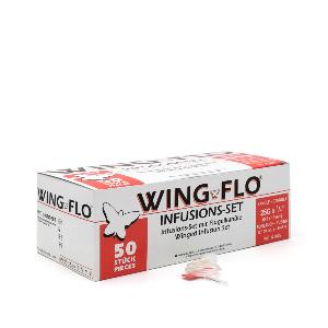 Flügelkanüle WING FLO, 19x0,5mm 25G, orange, 50Stk