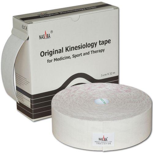 Nasara Kine Tape 5cmx32m weiß, 1 Rolle