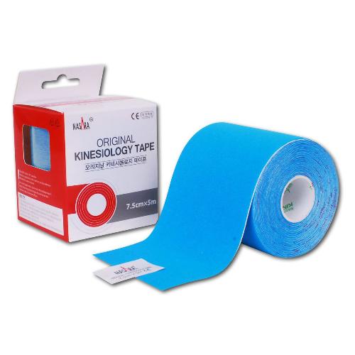 Nasara Kine Tape 7,5cmx5m blau, 1 Rolle