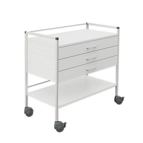 Basiswagen 08/16® 3 Schubl. B90 x H83cm weiß
