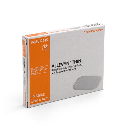 Allevyn Thin Wundauflage, selbsthaftend, 5 x 6 cm, 10 Stück