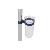 Glashalter Kunststoff mit Clip blau