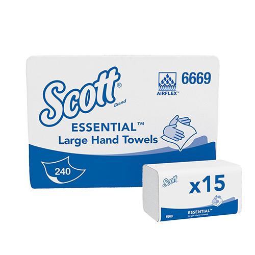Scott Handtücher ESSENTIAL 1-lagig, 21 x 20 cm, Interfold, 5.100 Stück Scott Handtücher ESSENTIAL 1-lagig, 21 x 20 cm, Interfold, 5.100 Stück