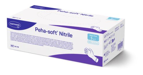 Peha-soft nitrile blue, Nitrilhandschuhe, puderfrei, blau, Gr. S, 150 Stück